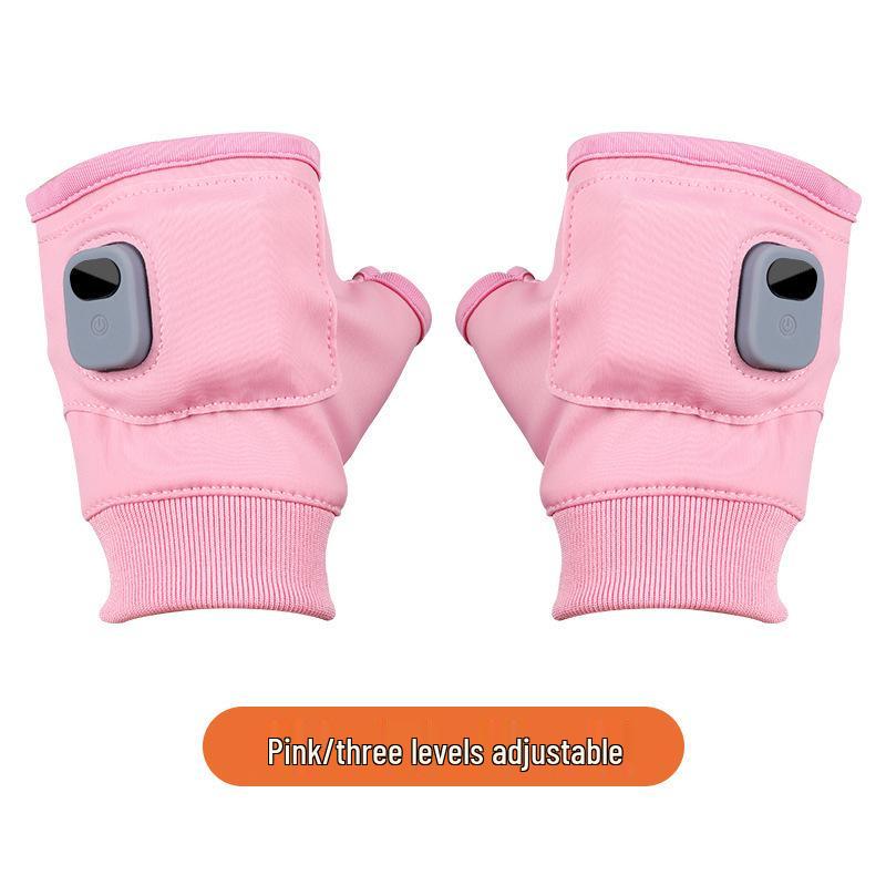 Portable Heated Half-Finger Touchscreen Winter Gloves – Quick Warming and Cold-Proof