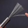 Long Handle Stainless Steel Pan Brush, Strong Decontamination Kitchen Cleaning Tool for Bowl, Plate, Sink & Stove Top