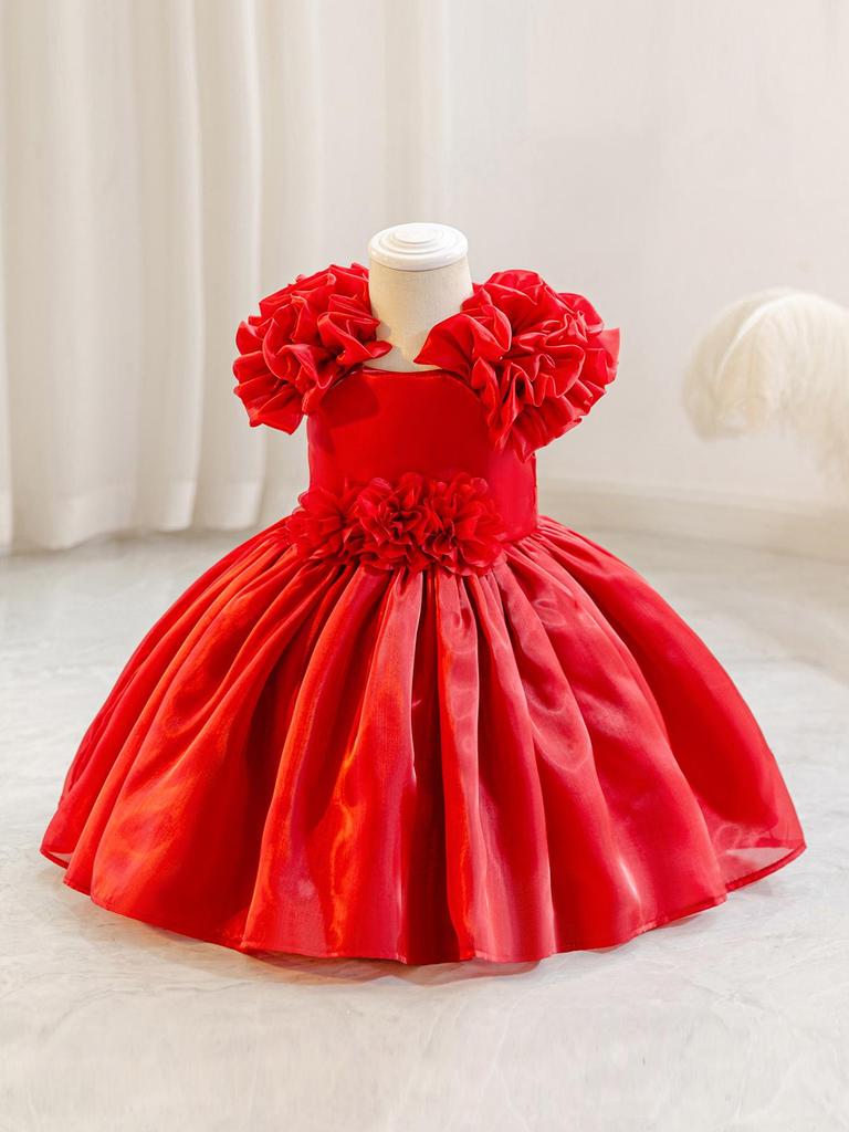 Toddler Fluffy Tulle Birthday & Wedding Princess Flower Girl Dress