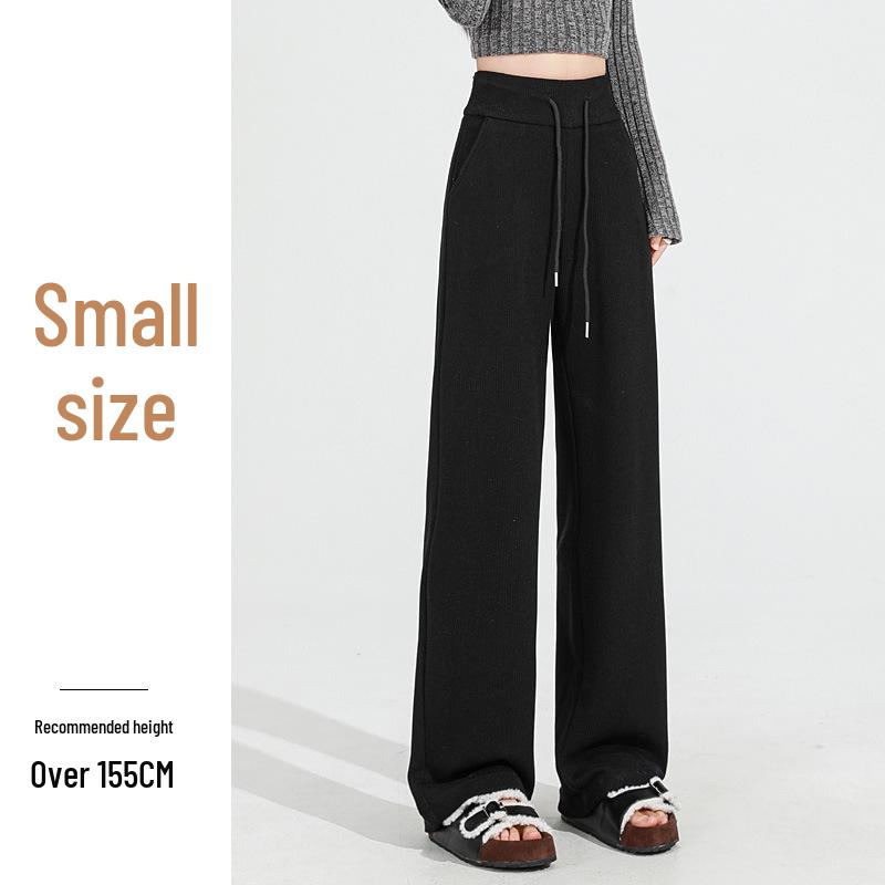 Kalhoty dámské s vysokým pasem a širokými nohavicemi v barvě mléčného čaje - Zeštíhlující a stylové pro podzim/zimu 2025