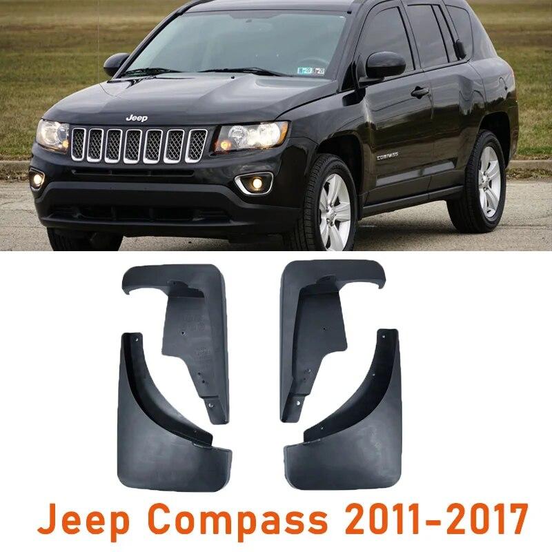Car Mudguards for Jeep Compass MK49 2007-2017 2016 2015 2014 2013 Auto Front Rear Wheels Mudflaps Splash Guards Mud Flaps Fender