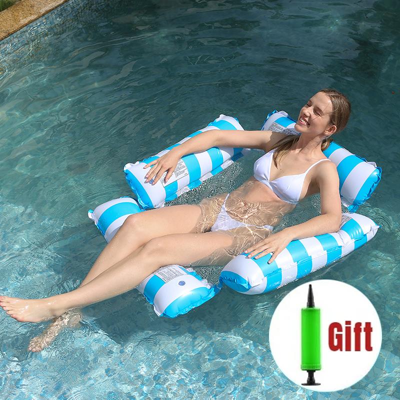Wasserhängematte Liegestuhl Aufblasbare Schwimmmatte Schwimmmatten Pool Schwimmmatten Meeresmatratze Poolparty Aufblasbares Poolzubehör