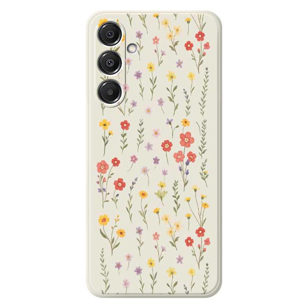 For Samsung Galaxy A16 5G/4G Case Flowers and Grass Pattern Printing Straight Edge TPU Phone Back Cover