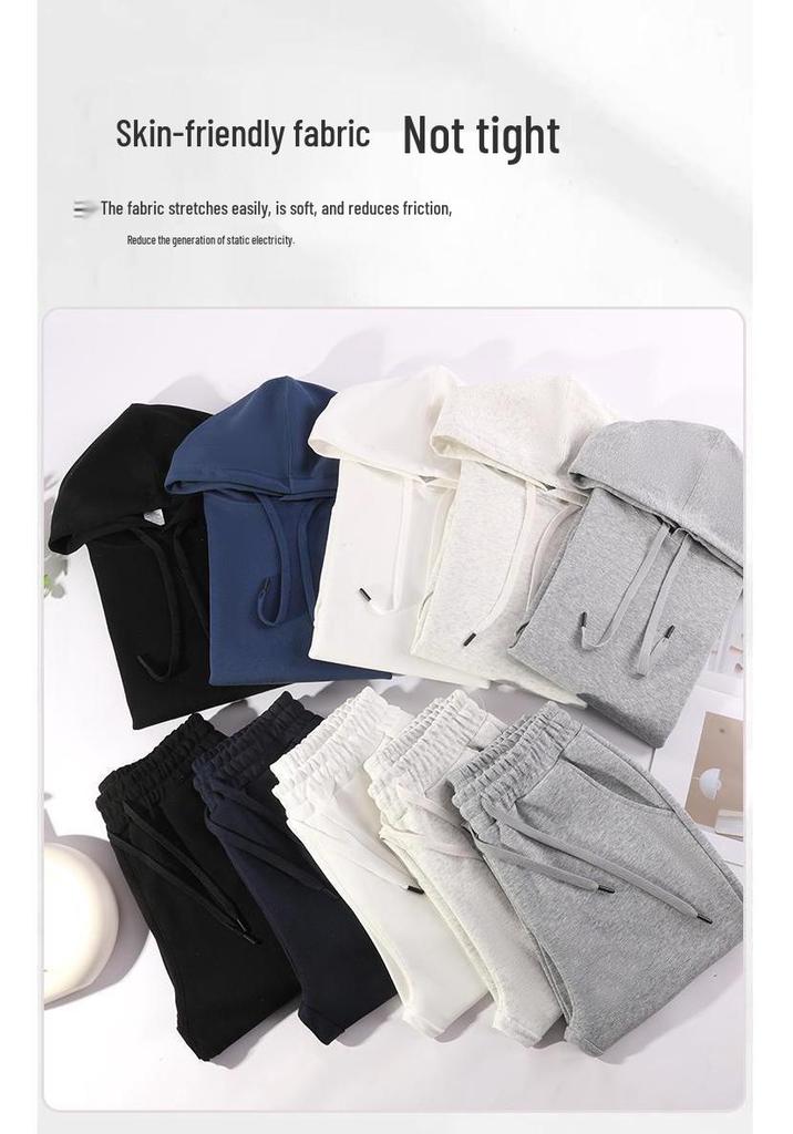 Women's Oversized Hoodie & Wide-Leg Sweatpants Set - Autumn/Winter Trendy Style