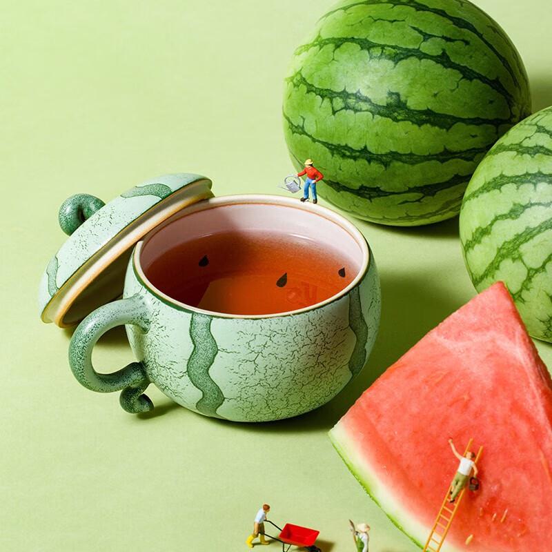 Wanqiantang Creative Watermelon Ceramic Mug