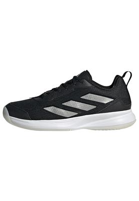 Adidas Ava Flash Low Tennis Shoes LSG12 Core White Size Cm Women's, Black/Silver Metallic/Footwear (IG9543), 22.5