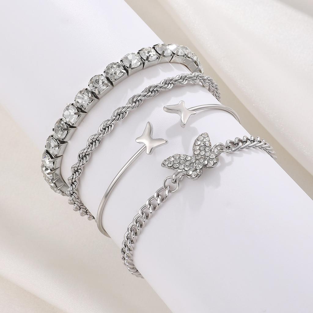Vintage Mehrschichtiges Kettenarmband Set für Damen – Trendiger Europäischer Stil, Retro Minimalistischer Handschmuck, Grenzüberschreitende Heißverkauf Accessoires