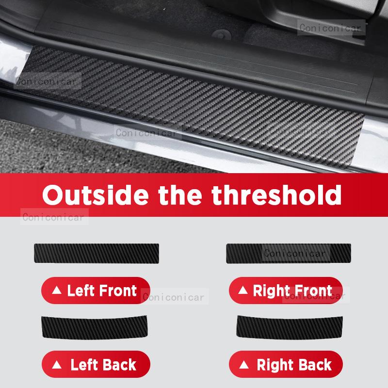 Car Carbon Fiber Door Sill Sticker For GAC TRUMPCHI EMPOW 2025 Threshold Pedal Anti-scratch Interior Decoration Accessories