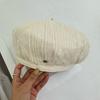 Retro Plaid Pumpkin Hat Octagonal Hat Shows a Small Face, New Versatile Big Version Newsboy Hat Beret Spring and Summer