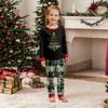 Christmas Print Round Neck Top and Plaid Pants Set for Women, Holiday Two Piece Outfit