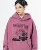 Terry Brushed Pigment Romantic Rose Oversized Hoodie Pink