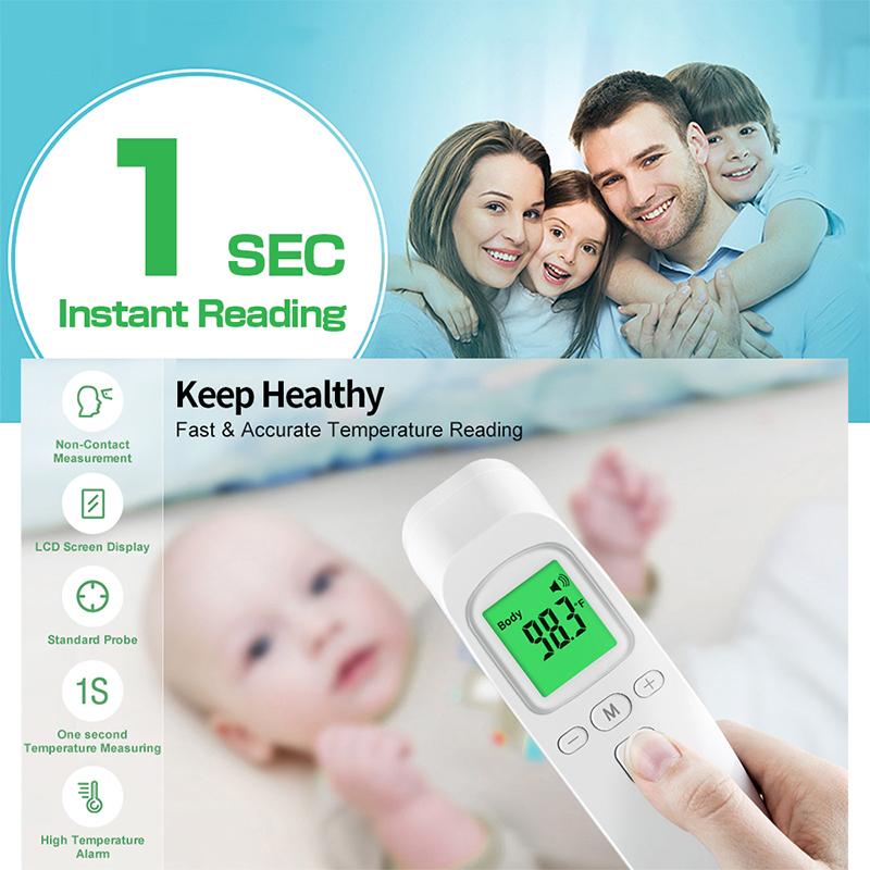Digitales medizinisches Infrarot-Thermometer, berührungsloses Laser-Stirnthermometer für Erwachsene und Babys im Home-Office-Gesundheitswesen