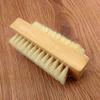 2Pcs Bamboo Handle Nail Art Scrubbing Brush Bristles/Sisal Nail Gap Cleaning Tool  for Massage