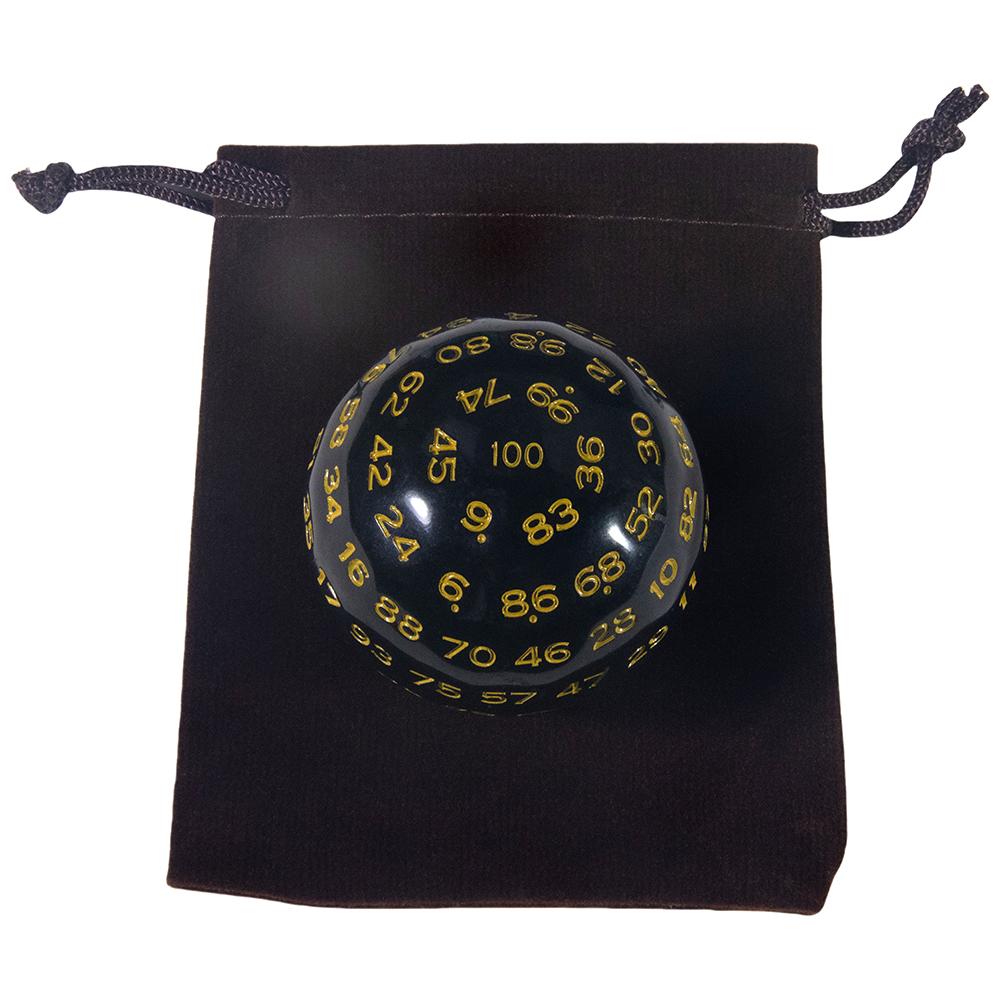 100 Sided Acrylic Dices D100 Dice with Bag for Table Board Role Playing Game Bar Club Tabletop Game Playing Board Game Accessories