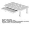 Computer Monitor Riser Cold-Rolled Steel Ventilated Monitor Stand with Drawer 3-Level Height Adjustment Laptop Stand for Home Office