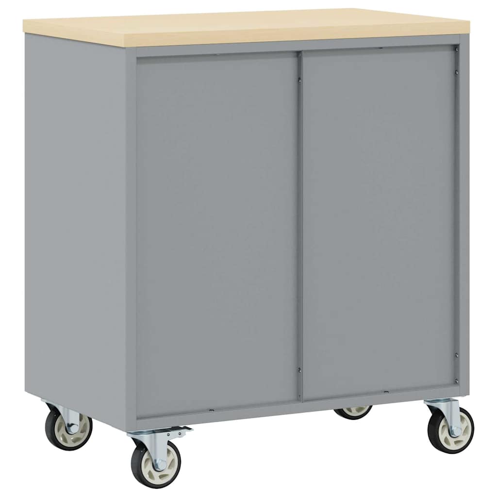 Trolley Rolling Workbench Black and Gray 75 x 45 x 85 cm