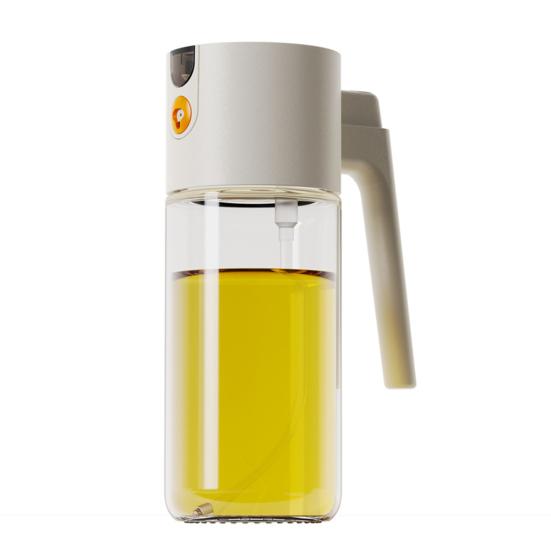 

Oil Spray Bottle Dispenser, 2-in-1 Glass Material Kitchen Cooking Oil Sprayer, Food Grade Refillable Cooking Sprayer with Tipper, 1pc