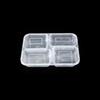 Disposable 4-Compartment Transparent Food Container