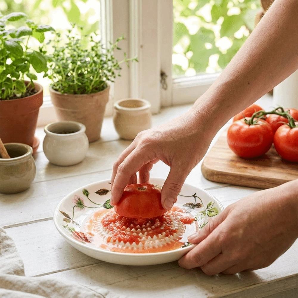 Round Plate Manual Garlic Masher Non-Slip Vegetable Grating Plate Ceramic Ginger Grater Kitchen
