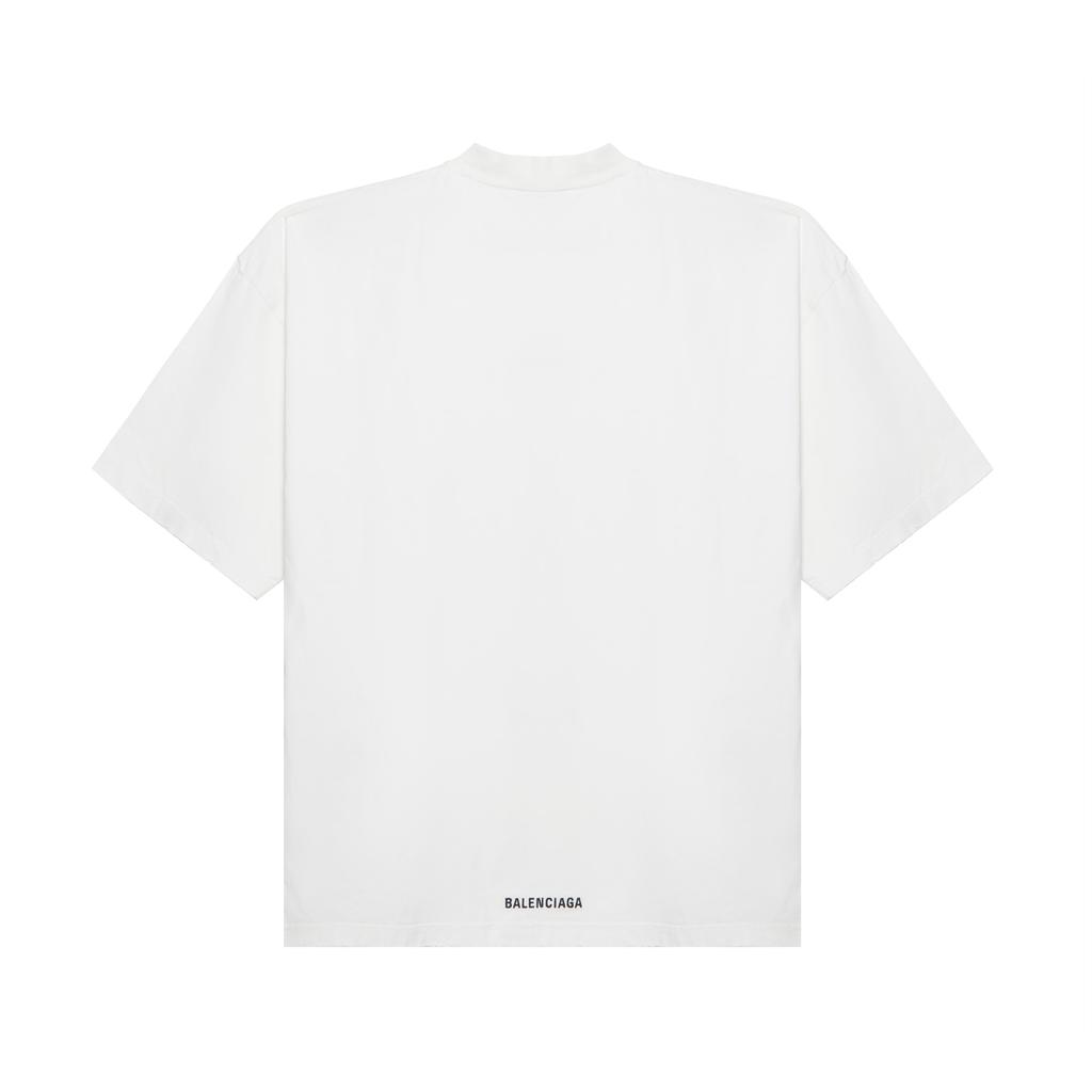 Balenciaga T Shirt Loose Fit Unisex White 744439TOVM79079