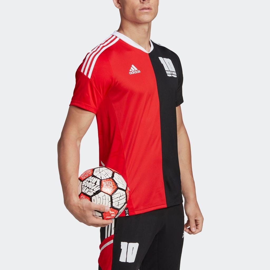 Adidas Messi Logo Print Short Sleeve Soccer Jersey Men Tops Colorblock HI3790