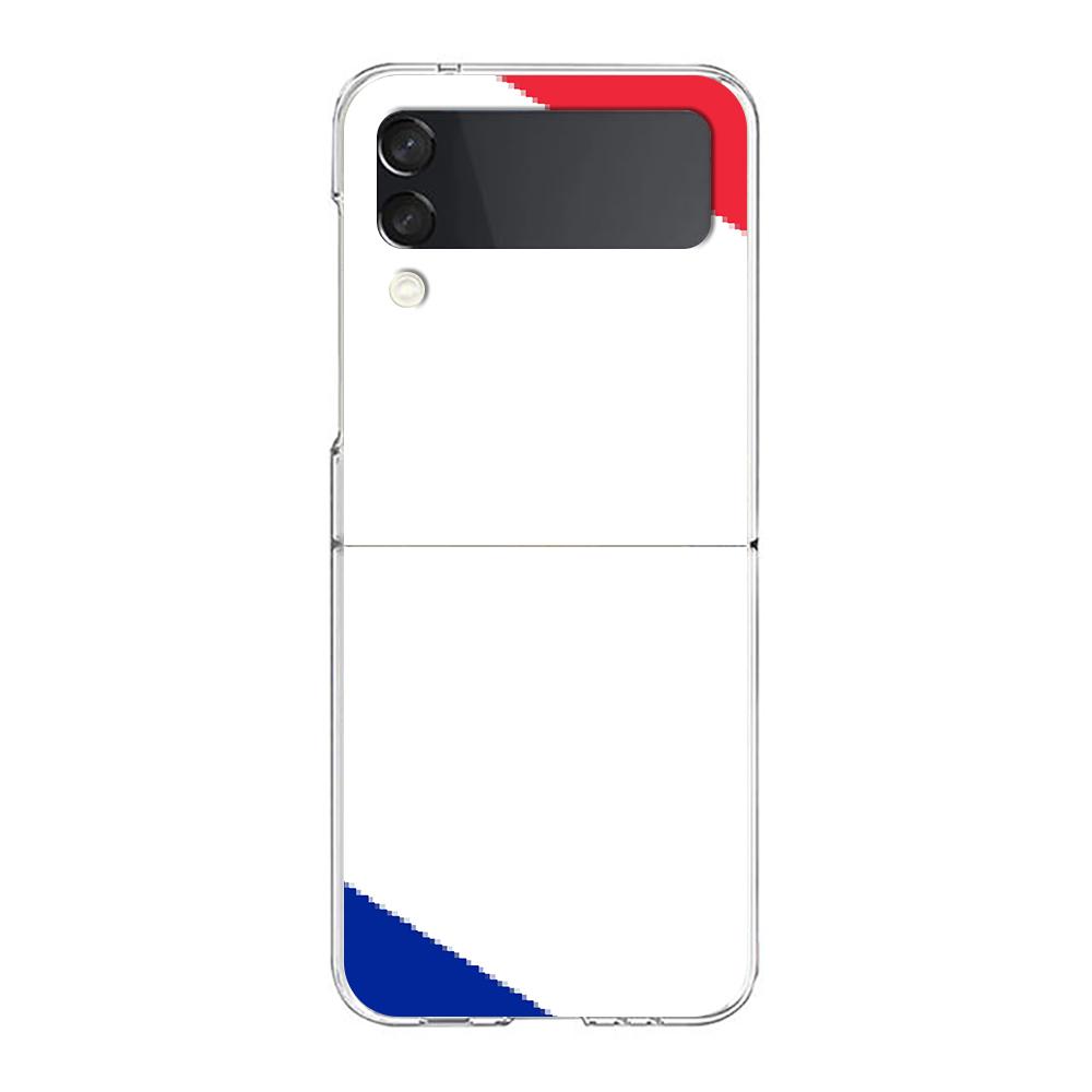 France Flag Soccer Paris Phone Case For Samsung Galaxy Z Flip 3 4 5 Hard Folding PC Shell For Samsung Z Flip3 Clear Back Cover