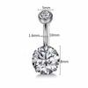 7Pcs Stainless Steel Zircon Navel Ring Set Beach Body Piercing Jewelry Gift For Women