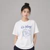 Li Ning Sports Lifestyle Series Round Neck Loose Letter Print Casual Versatile Short Sleeve T-Shirt Women T-Shirts ATSW314-8