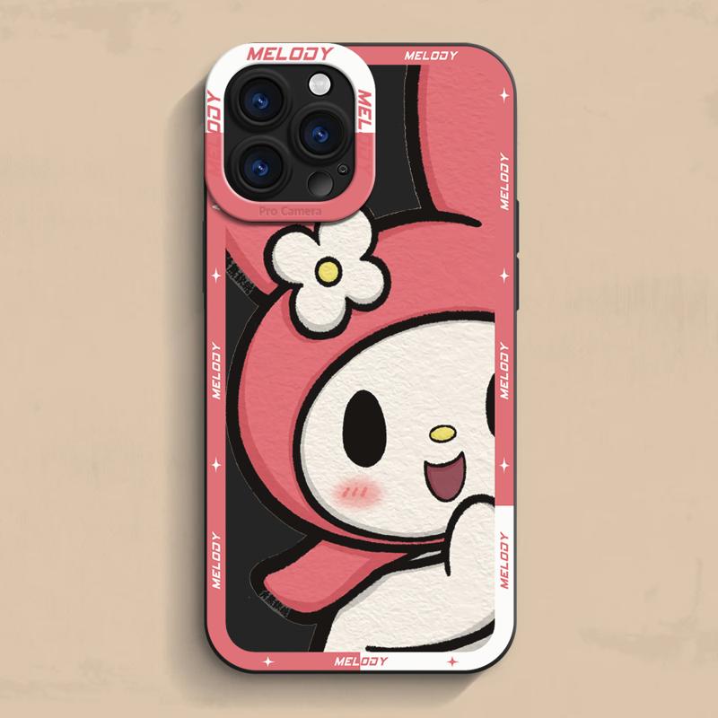 Kuromi My Melody Case For Apple iPhone 15 11 13 14 Pro Max 12 Silicone 15 Plus 11Pro Soft Phone Cover