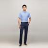 Tommy Hilfiger Stretch Oxford Simple Business Casual Short Sleeve Shirt Men shirts Blue C8178J3903430
