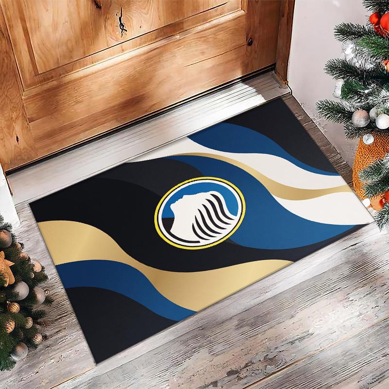 Tappeto Morbido per Pavimento Antiscivolo con Motivo Calcio Atalanta FC Tappeto per Interni Tappetino Decorazione Sportiva per Camera da Letto