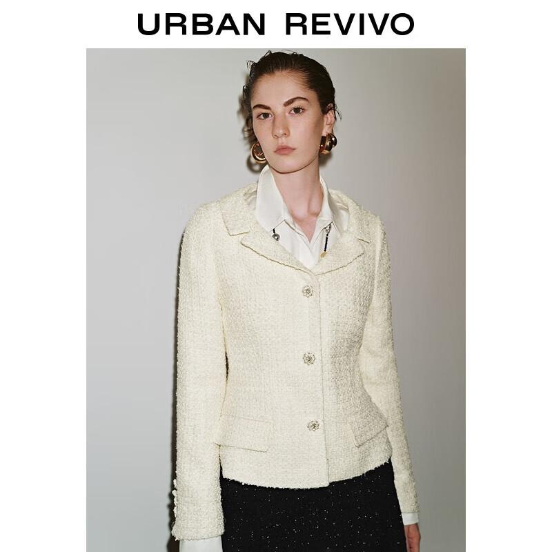 UR 2025 Autumn Chic Textured Buttoned Jacket S