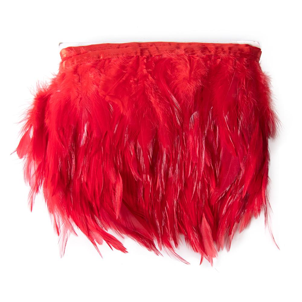 1Meter Fluffy Chicken Feather Trim 8-13cm for Wedding Clothing Dress Decoration Rooster Feather Ribbon Sewing Accessories