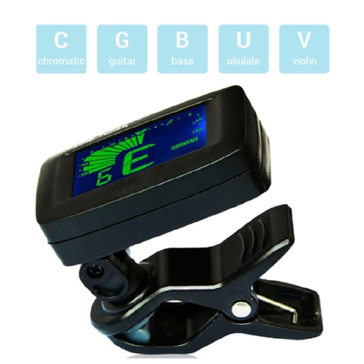 High Accuracy Clip On Tuner for Acoustic Instruments With Easy Read LCD and Fast Calibration Technology