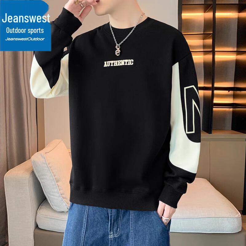 

Jeanswest Men s Printed Long-Sleeve Crew Neck T-Shirt XL