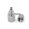 304 Stainless Steel Female Quick-Connect Fitting with G Thread for PU Air Hose, PTFE Lock Nut, M14/20x1.5 Pressure Gauge Base