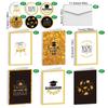 6pcs Graduation Card with Envelope and Stickers Greeting Card for Him Grad Supplies for Elementary Middle High School College