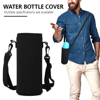 FEIJIEAST Wasserflaschen-Abdeckungstasche mit Riemen für Schulter, Neopren-Glasflaschenträger, isolierter Taschenhalter für Fitnessstudio