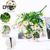Artificial Violet Flowers All-season Faux Flower Bundle Realistic Fake Violets with Bendable Stems for Outdoors Garden Wedding Decorations