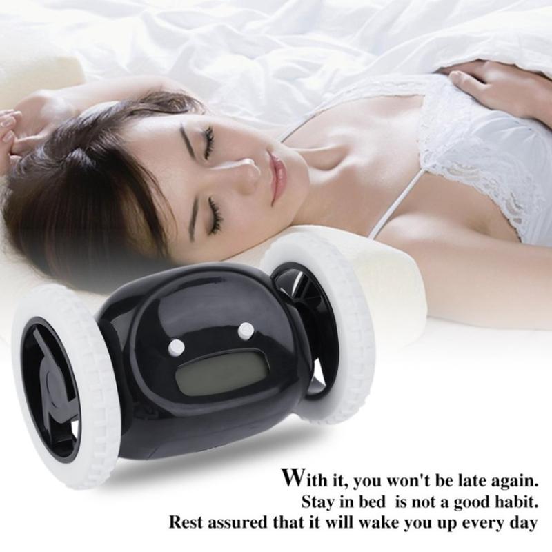 Home Decorationelectronic Creative Alarm Clock With Wheels And Can Escape