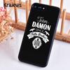 Krajews The Vampire Diaries TEAM DAMON Weiche Handyhülle Für iPhone 17 Air 16 15 14 plus 11 12 13 pro max Hülle Fundas