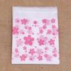 100pcs Transparent Cherry Blossom Packaging Bags Fresh Reusable DIY Dustproof Bags Candy Biscuits Jewelry Bags