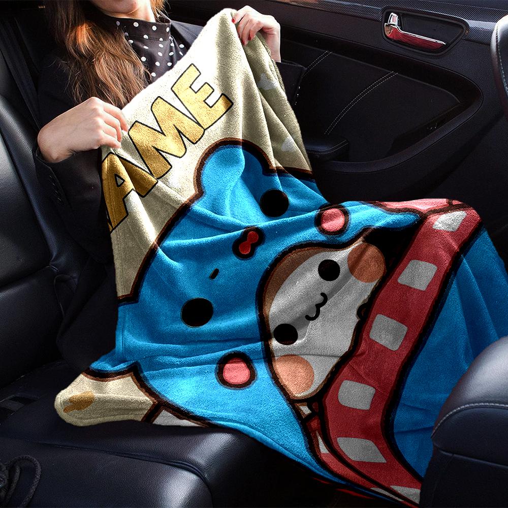 Customiz Name Personality Bubu Dudu Blanket Soft &Warm Sofa Office Bed Travel Lunch Break Blanket, Gift Suitable for All Seasons