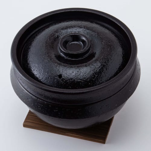 Hase Seitou Hase-en Earthenware Rice Pot, Tochin Kamado "Kiwami" (Goku) Rice Cooker, 2-cup Capacity (Approx. 1200ml), Microwave-Safe, Iga Ware, Made i