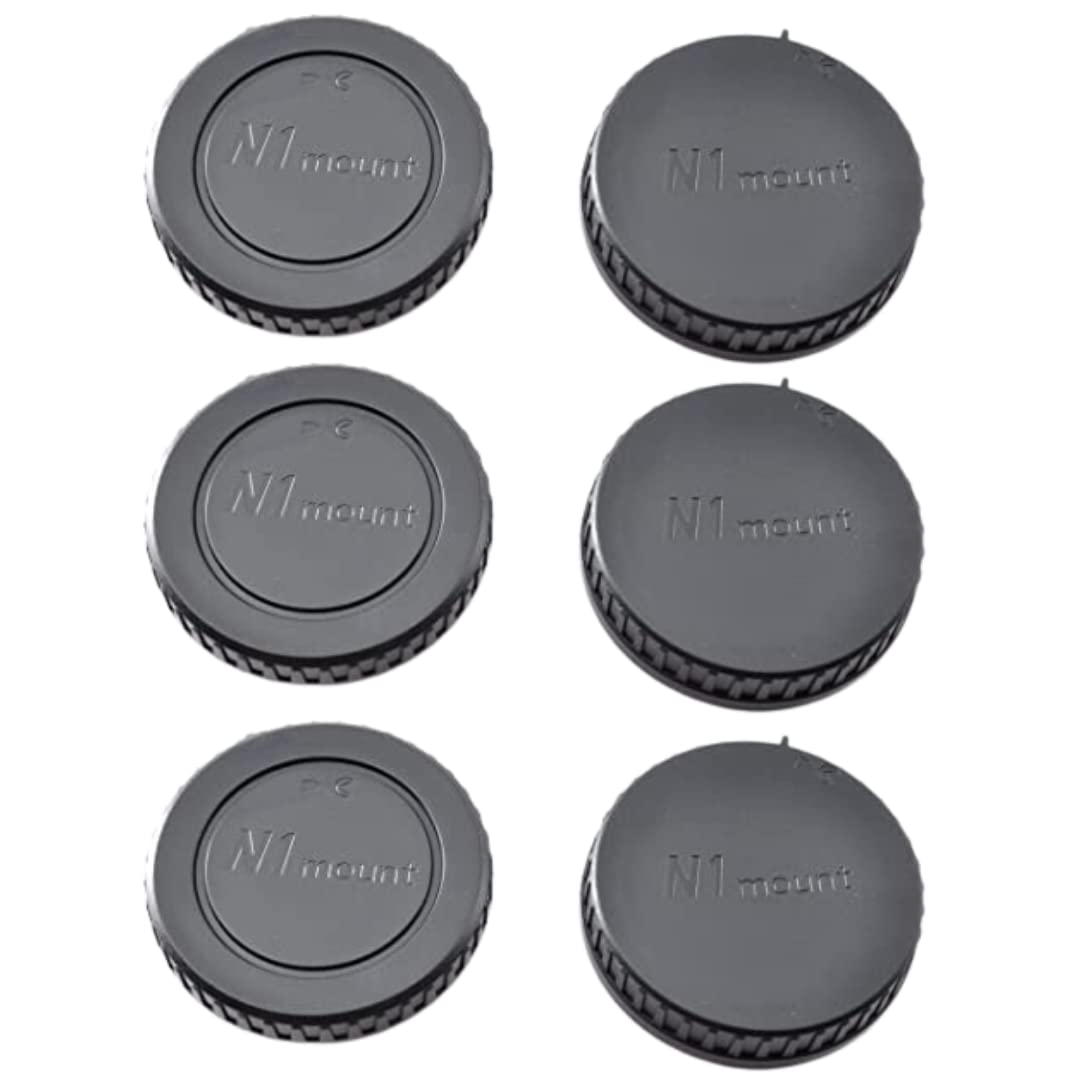 

ATAK Nikon 1 Mount Compatible Rear Lens Caps 3 Body Caps Caps with Nikon 1 Caps/3 & (6 Total) (Compatible Mount)