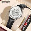 Fashion Sanda 1140 Top Brand Quartz Watch Simple Waterproof Leather Belt Women's Night Light Trendy Wristwatches For Ladies