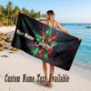 Morocco Football Design Beach Towel Custom Text Large Towel for Beach Vacation