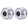 TRZX 2 Aluminum Front Wheel Rim Upgrade Parts for 1/14 Tamiya Trailer Truck RC Car (2 Pieces)