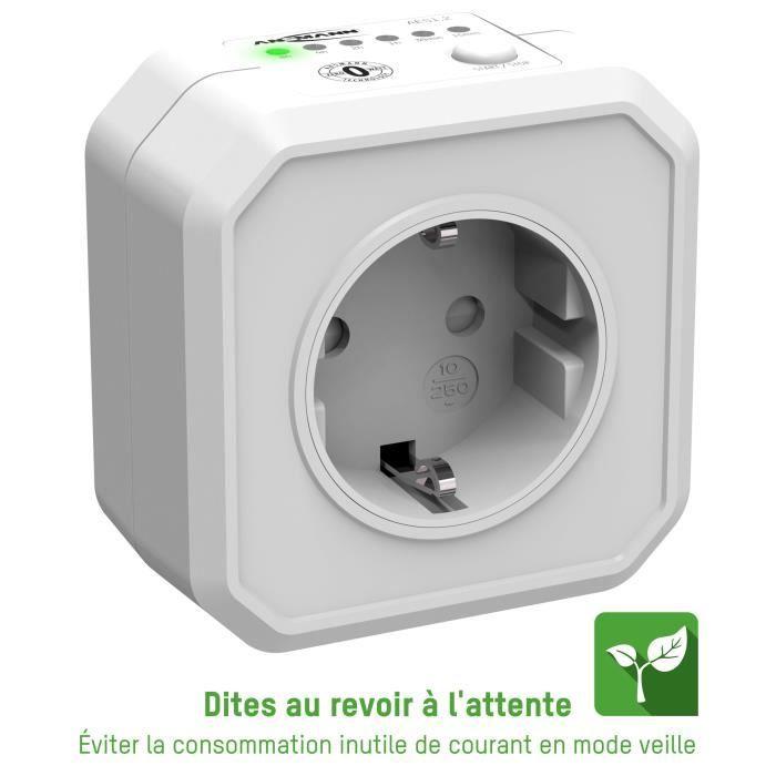 Prise de minuterie - ANSMANN - AES1 - Économie d'énergie - Intérieur - Blanc
