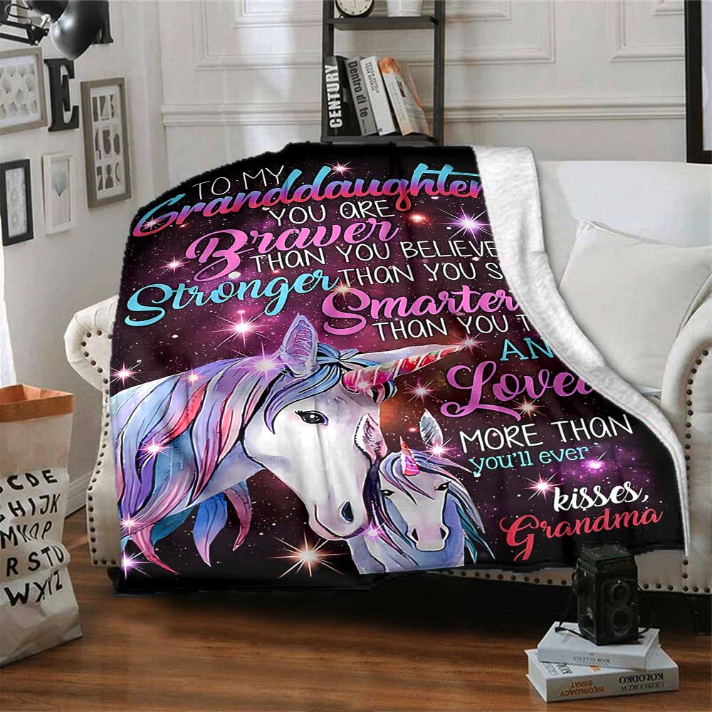 Granddaughter'S Special Birthday Cozy Blanket Comfortable ure for Sofa Couch Office Bed Picnics Four Seasons Multipurpose Modern Ideal Day Y34